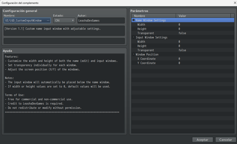 Custom Input Window For RPG Maker MV/MZ by LeashaX