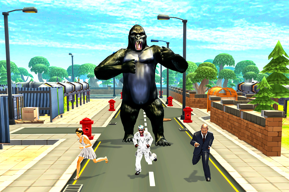 Bigfoot Monster Yeti Hunting Attack Simulator : Angry Gorilla City Rampage  War Vs. Ultimate Monster Attack City Smasher Scary Bigfoot Hunting and Yeti