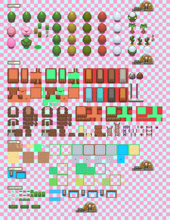 Pokemon Rails Tile Set Pokemon DS Style Tileset by El Espriteador