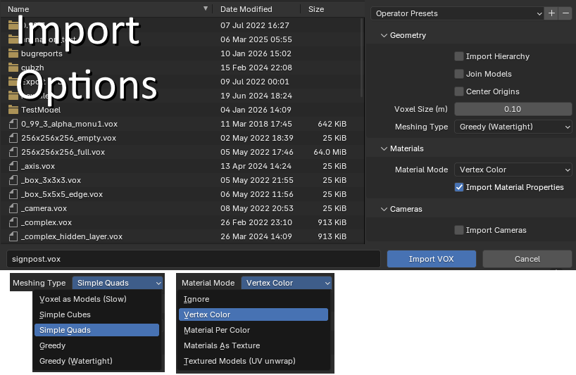 Screenshot 2 for blender_magicavoxel addon