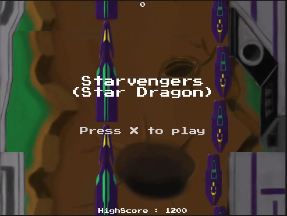Cover image for Starvengers Star Dragon ship shooter