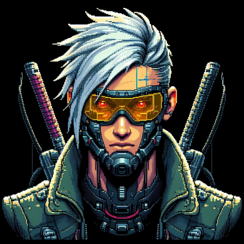 Outlander Pixel Pattern Free Pixel Art Cyberpunk Character Portraits Pack by The Outlander