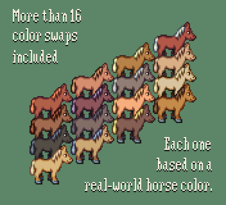 Pixel Art Creature Sprite Hardy Horse By Seliel The Shaper Pixel art creature sprite hardy horse by seliel the shaper