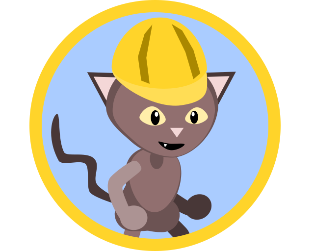 Construction Cat by scientistsarepeopletoo