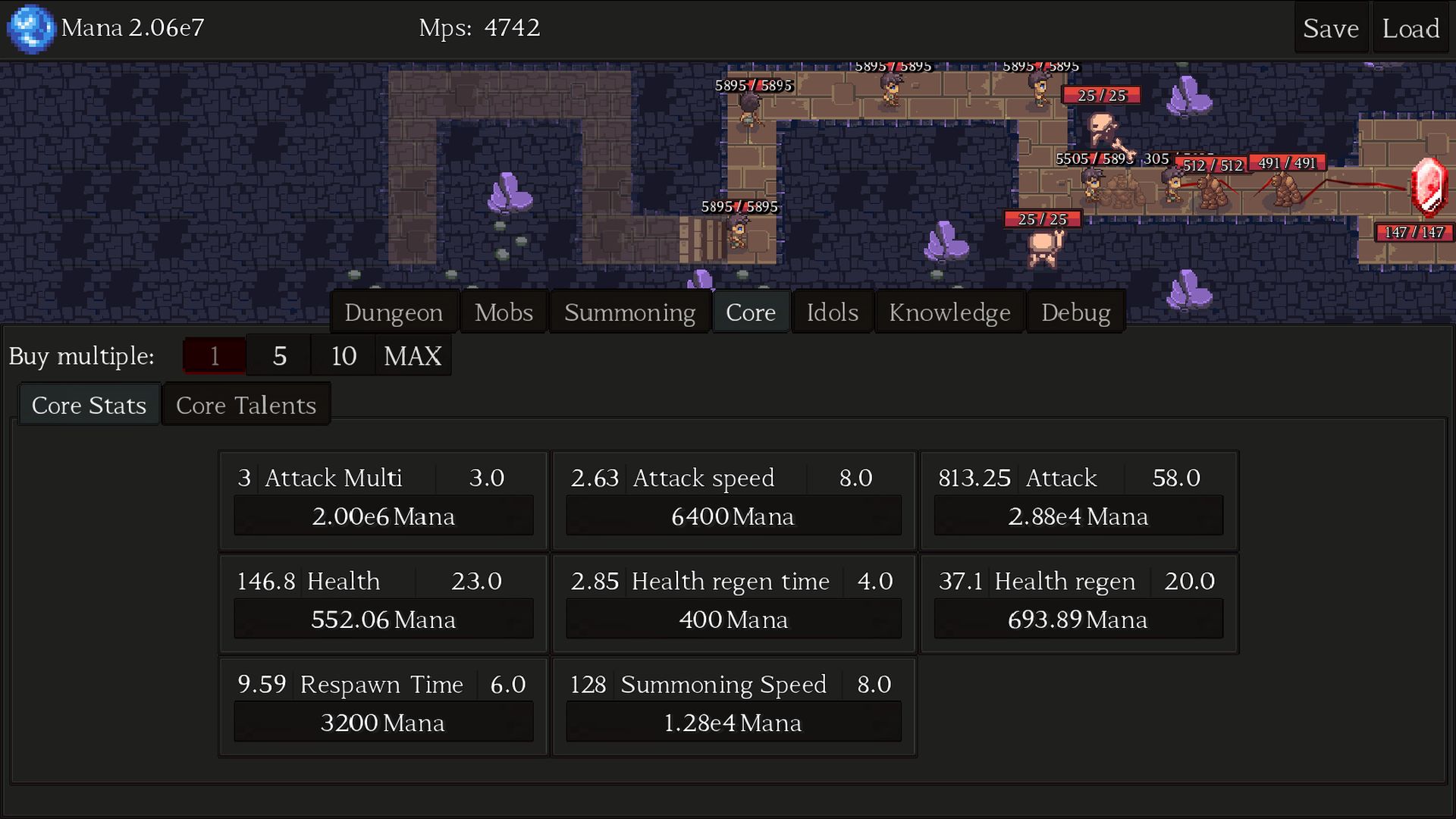 Screenshot 2 for A Dungeon Is You (Idle / Incremental Sim)