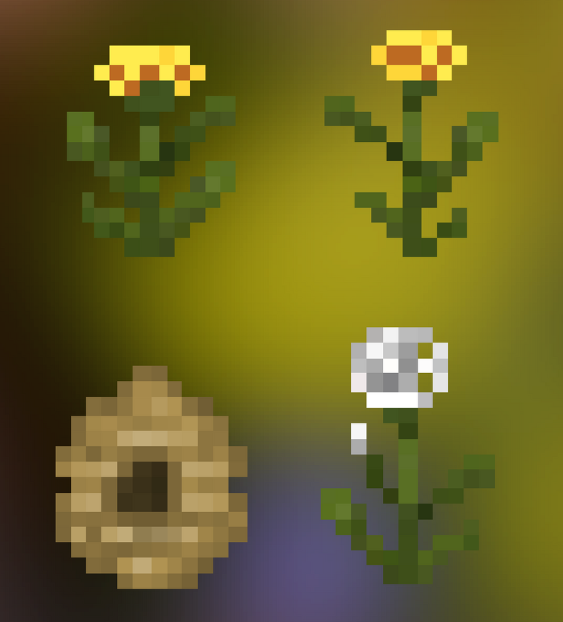 Springtime Dandelion Pixel Art Assets by BTL games