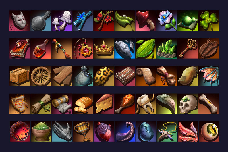 High-quality RPG Loot Icons by Free Game Assets (GUI, Sprite, Tilesets)