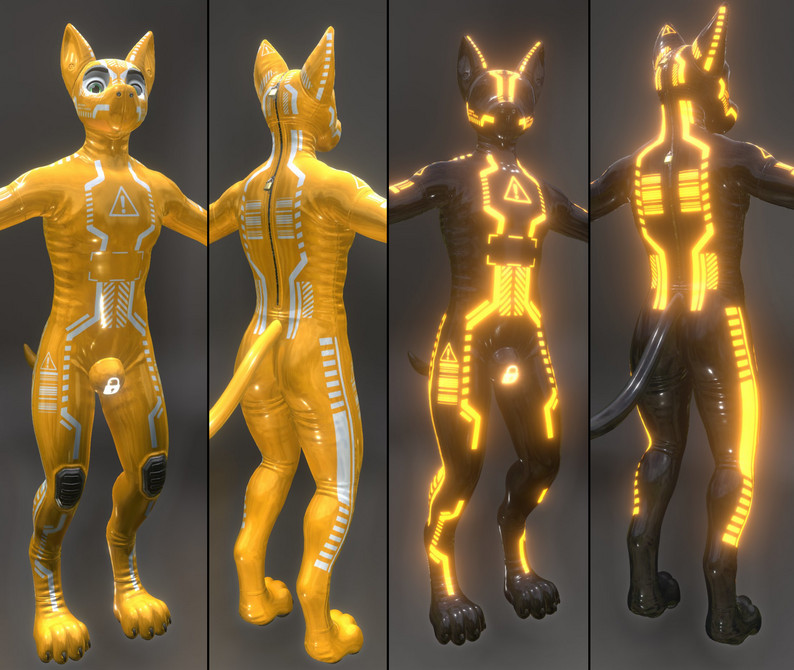 Vrchat Hood Winterpaw VRChat Masc Canine Latex Outfit & Hoods by Dein-Ra