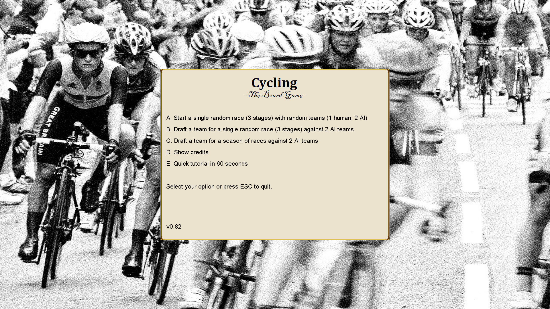 Cycling - the board game