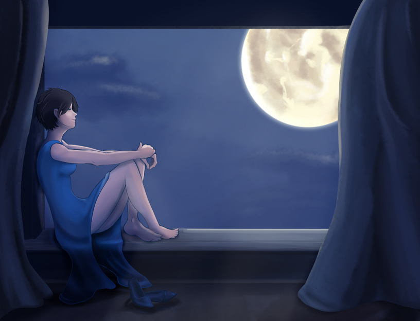 Cover image for Curtained Moon
