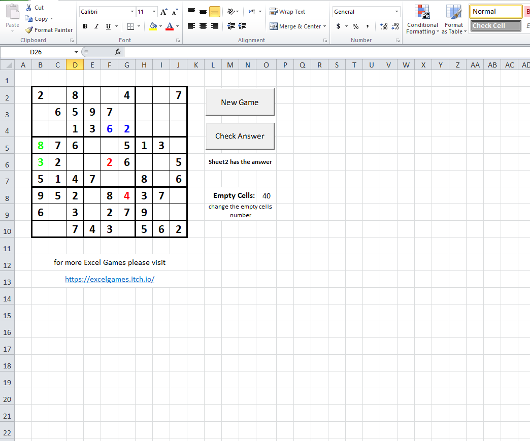 SUDOKU Excel - Planilha de Geração de SUDOKU - Guia do Excel