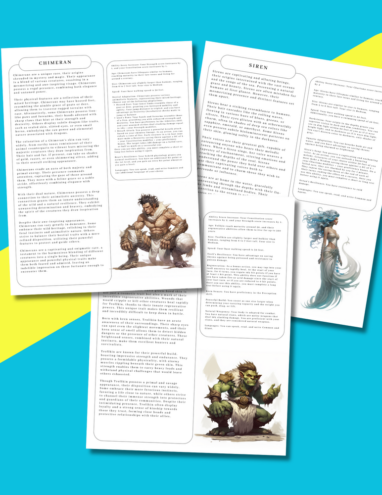 20 Custom D&D 5e Races by GMsAssistant