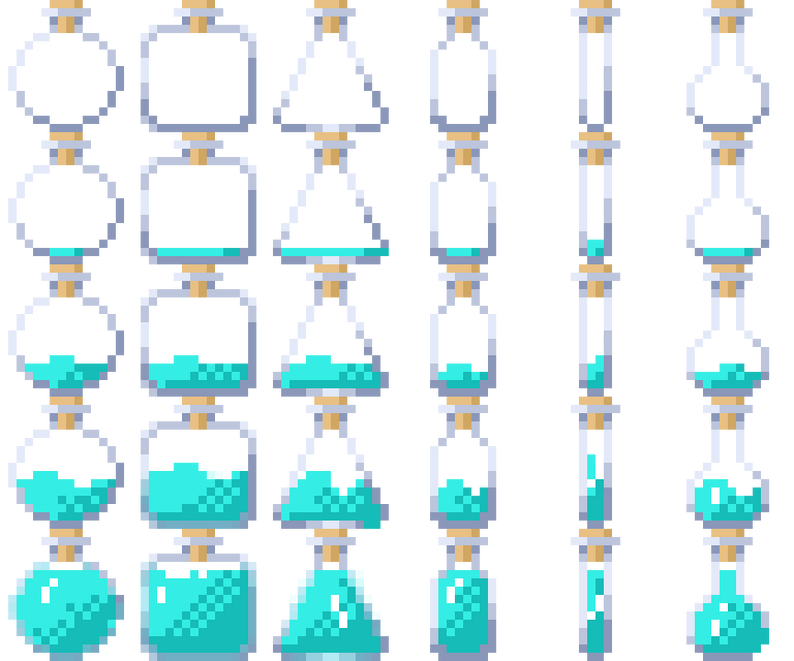Pixel Art Potions Pack by Gelidus Canimons