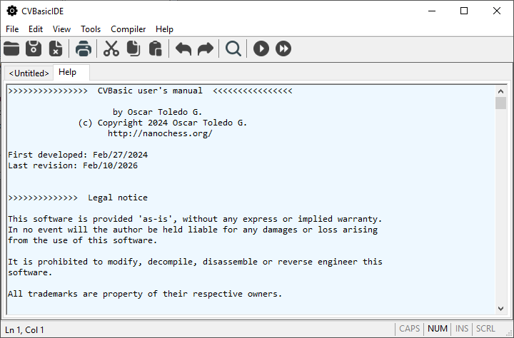 Cvbasic Ide CVBasicIDE v2.0.1 by chalkyw64