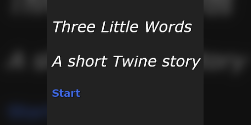 Cover image for Three Little Words