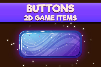 Free Buttons 2D Game Items by Free Game Assets (GUI, Sprite, Tilesets)