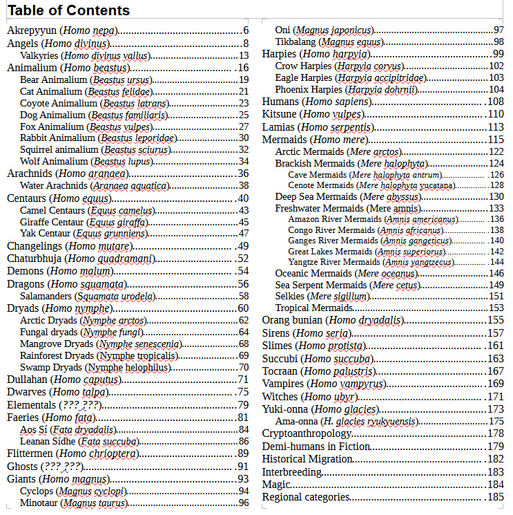 Screenshot 2 for The Demi-Human Encyclopedia (2nd Edition)