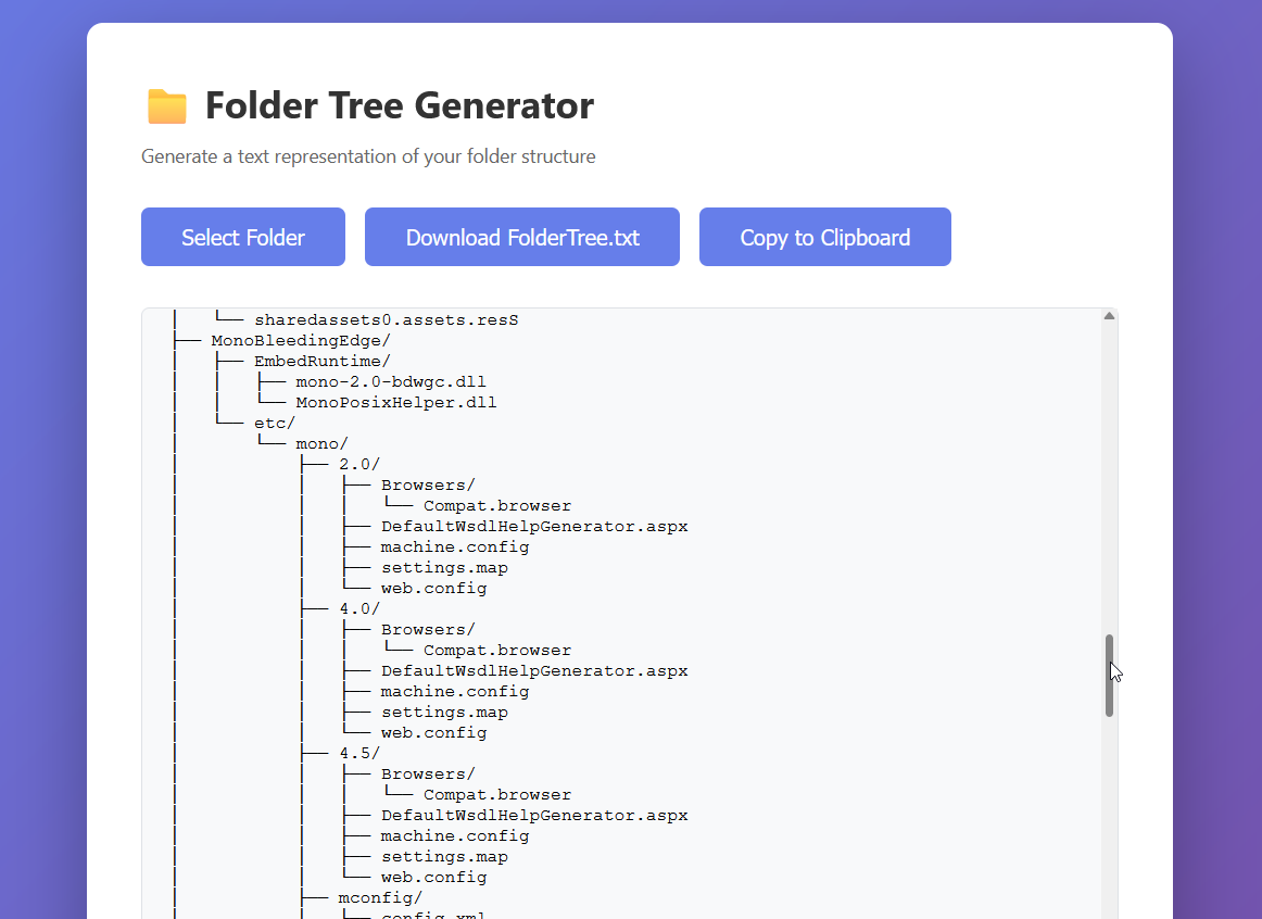 Cross-platform Web App Version Released! - Folder Tree to Txt by ...
