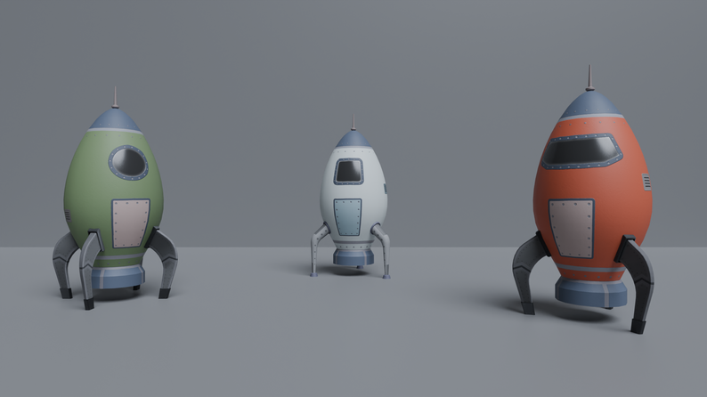 Cartoon Spaceship 3D model by FlexUnit