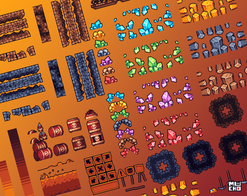Mine Tileset Pack by Mucho Pixels