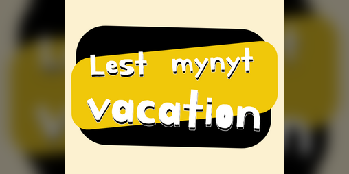 Cover image for Lest mynyt vacation