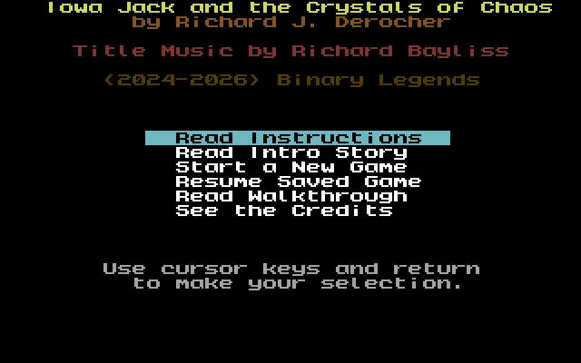 Screenshot 3 for Iowa Jack and the Crystals of Chaos (Commodore 64)
