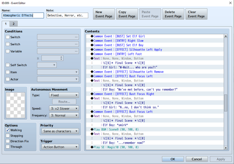 Program Rpj RPG Maker MV/MZ Visual Novel System 🎭 Cutscenes, Dialogue & Effects by ...