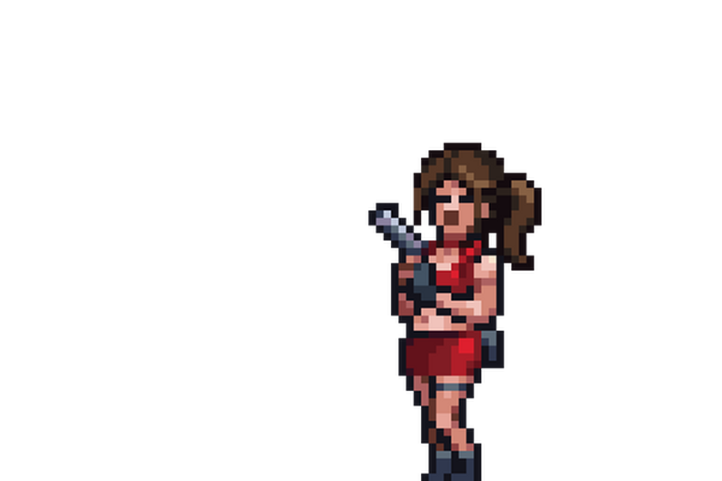 Pixel Art Female Agent Soldier - 2D Sidescroller by GandalfHardcore