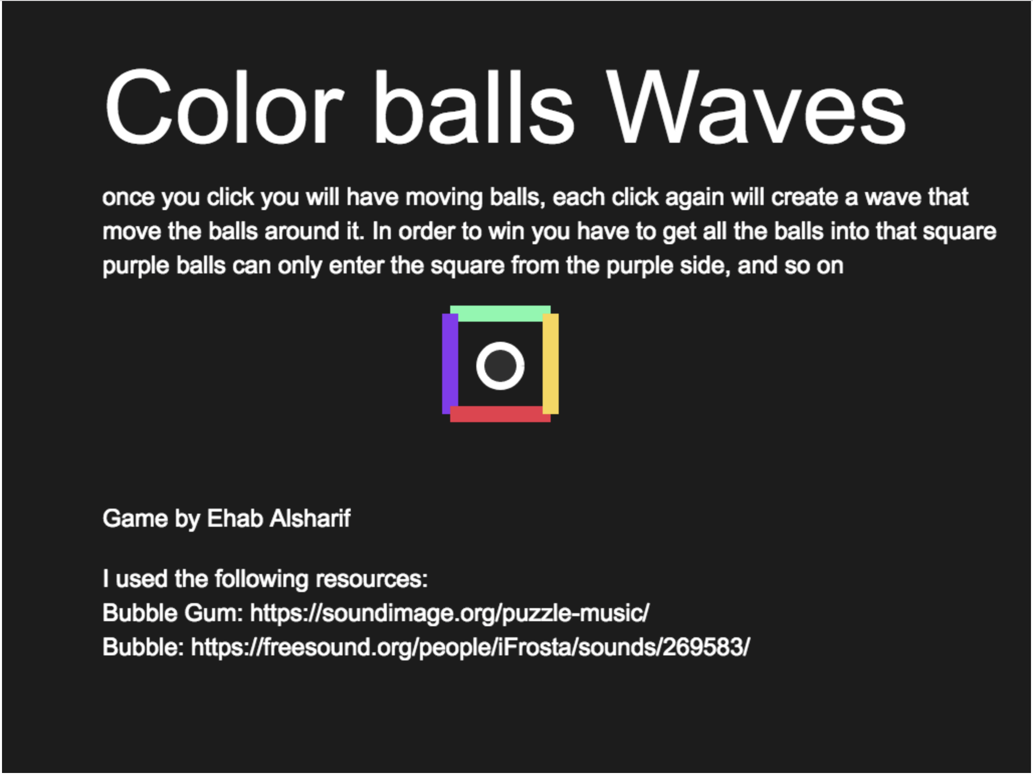 Color balls waves
