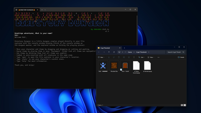 Directory Dungeon - a File Explorer Dungeon Crawler by JuhrJuhr