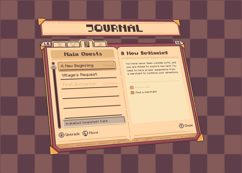 Complete UI Book Styles Pack [Aseprite, Spritesheet] by Crusenho