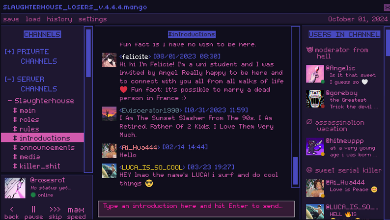 Killer Chat! by rosesrot, Wind Chimes Games, Lily Wisteria, munstxr ...