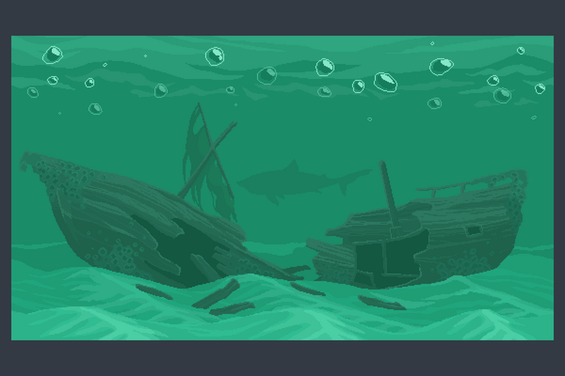Free Underwater World Pixel Backgrounds by Free Game Assets (GUI ...