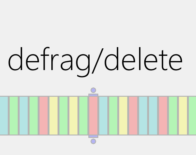 Cover image for defrag/delete