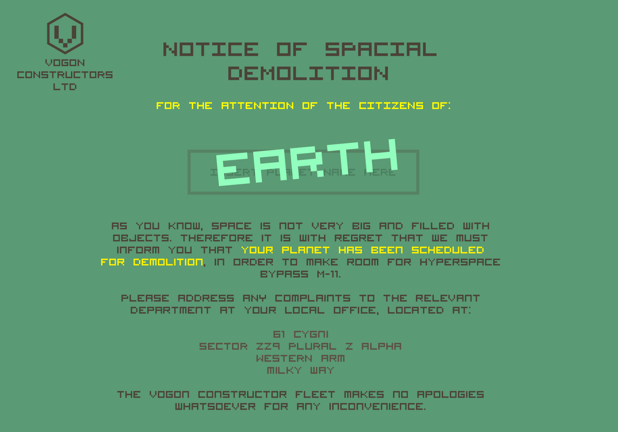 Vogon constructors ltd by centauri interactive
