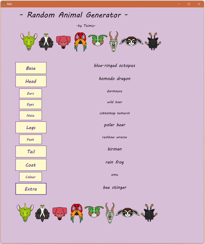 Random Animal Generator by Tuimiz