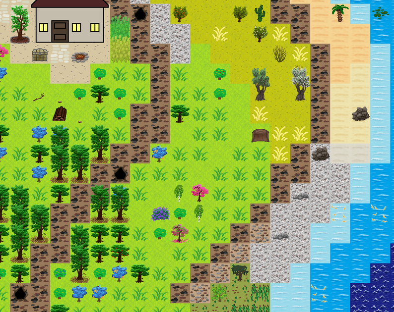 114 Free Seamless 64px RPG Tiles by CodeSpree