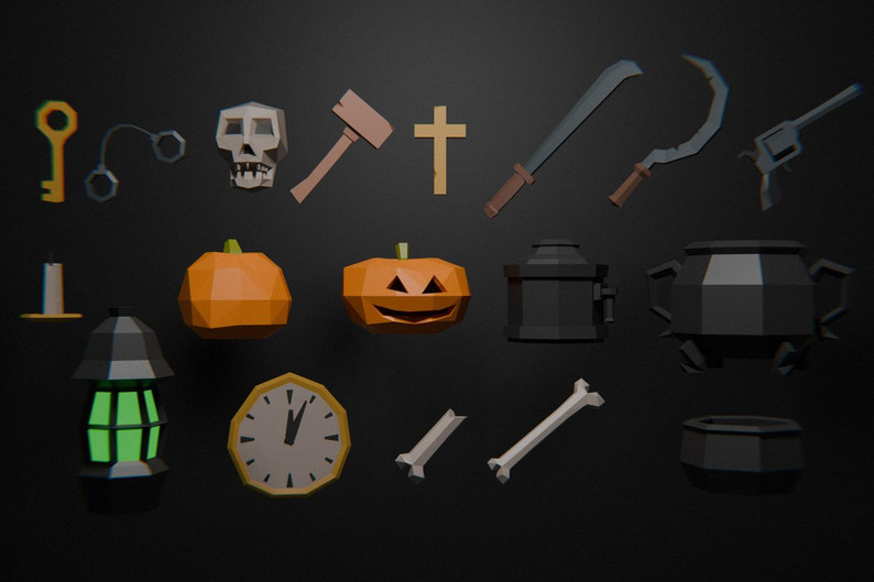 Horror Low Poly Pack by Eldamar Studio