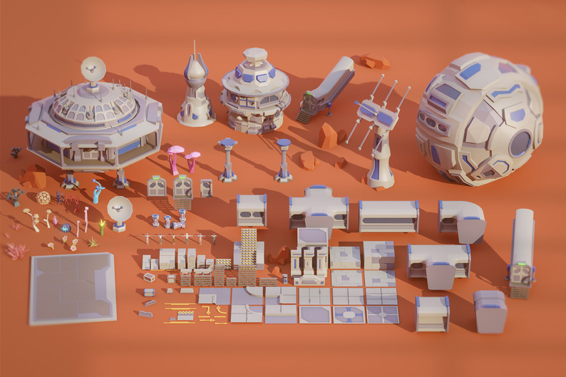 Low Poly Sci-Fi Pack by Eldamar Studio