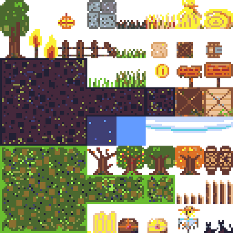 Pixelart Asset For 2D Platformer by Azaliya