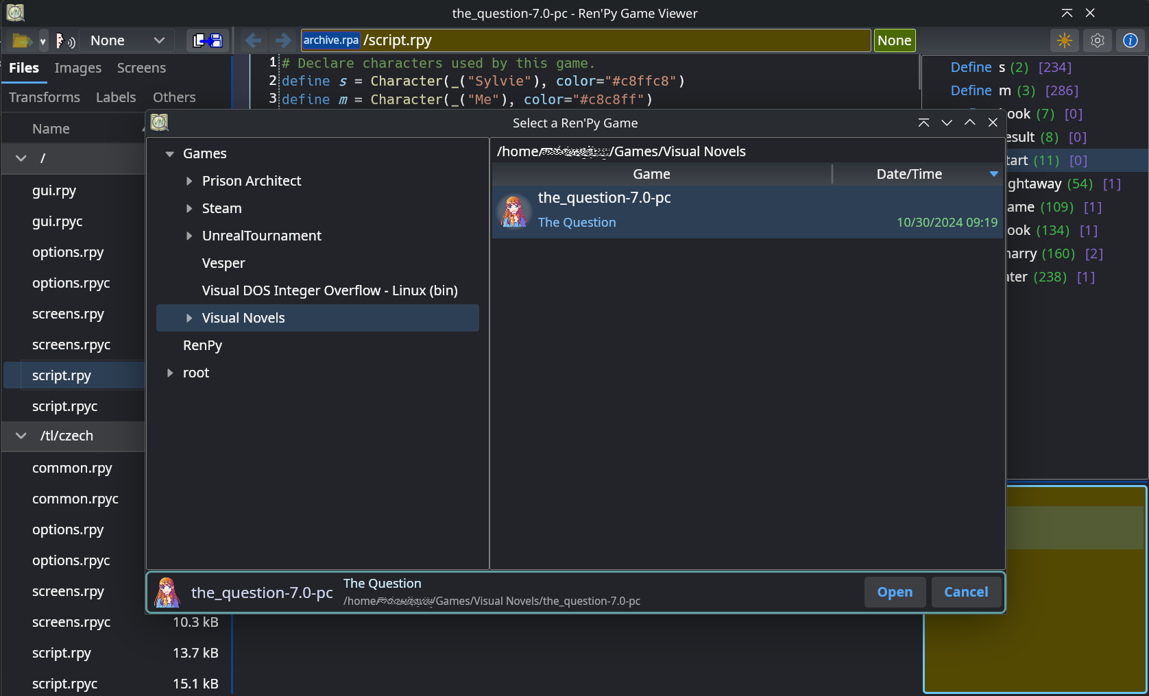 Screenshot 2 for Ren'Py VN viewers