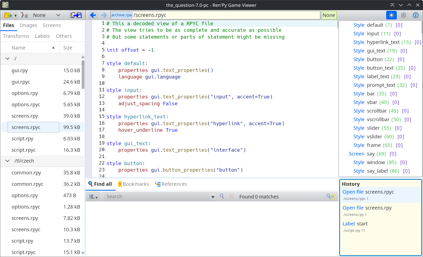 Screenshot 3 for Ren'Py VN viewers