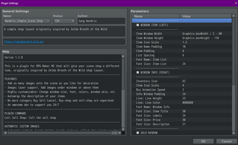 Simple Scene Shop - Plugin for RPG Maker MZ by Sang Hendrix