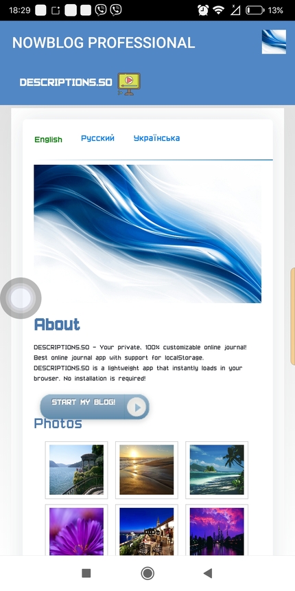 NOWBLOG PROFESSIONAL 1.8.3 Adroid, Smartphone 1.0 full