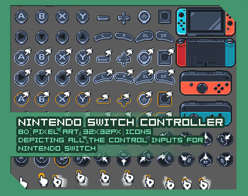 Nintendo Switch Controller UI Icons by Misbug
