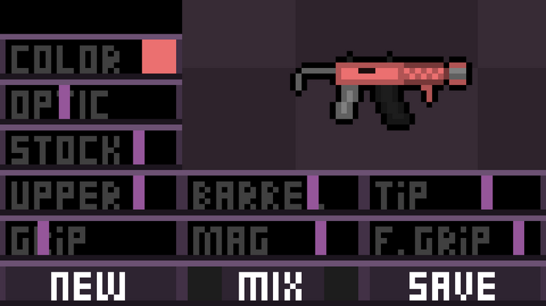 Pixel art Gun Generator by Wubs