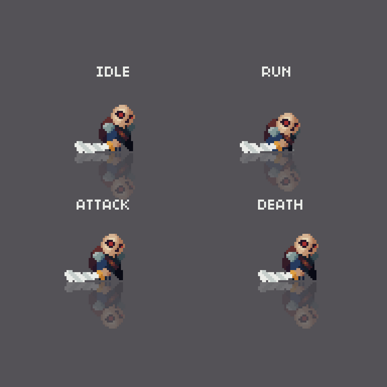 Pixel Art Tutorial - Complete Enemy Animation by Penusbmic