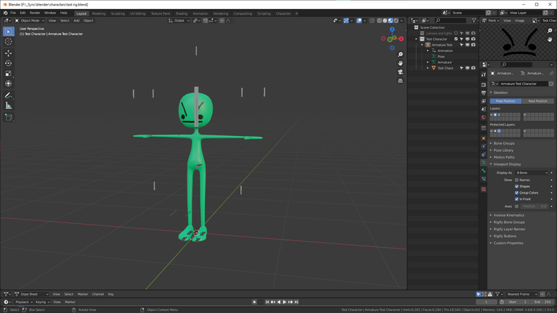 Simple Character Rig for Blender by Joey Carlino