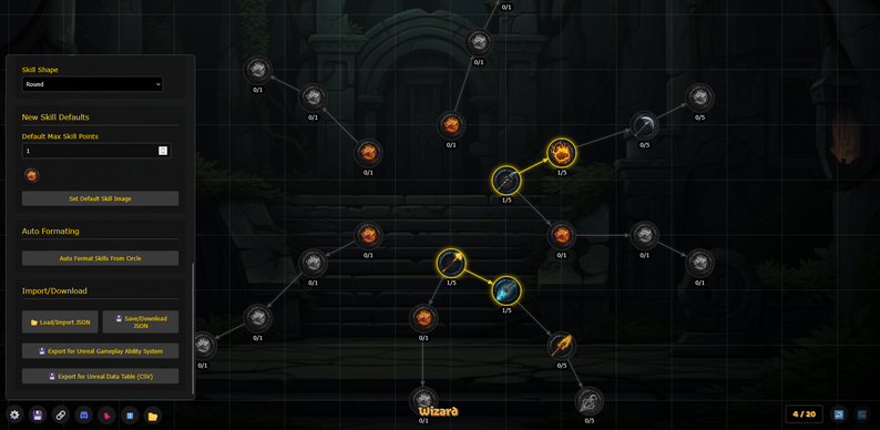 Skill Tree Maker | Talent Tree Maker by gamedevgrunt