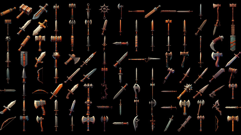 RPG Pack 14 - Beginners Weapons - 700+ Sprites by FortressSide